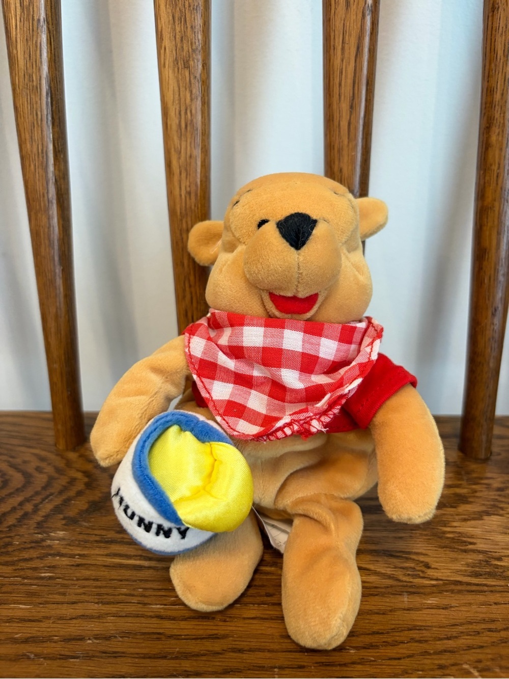 Vintage Disney Store Picnic Winnie the Pooh Mini Bean Bag Plush 8" NWT